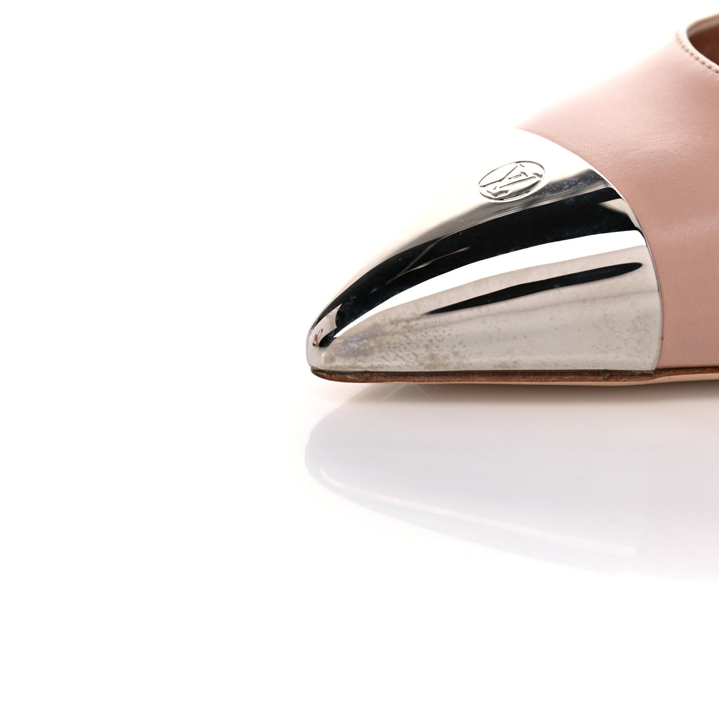 Calfskin Urban Twist Slingback Pumps 36 Pink Silver