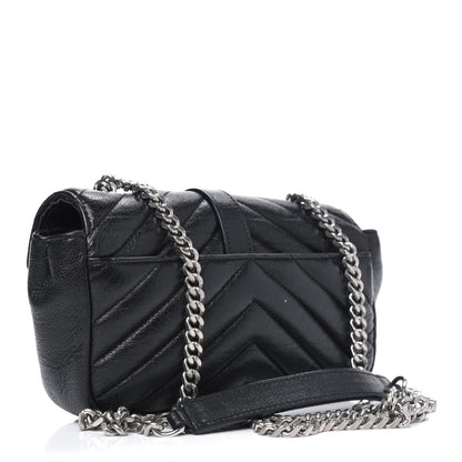 Saint Laurent Calfskin Matelasse Monogram Classic Baby Punk Chain Bag Black 2 of 11