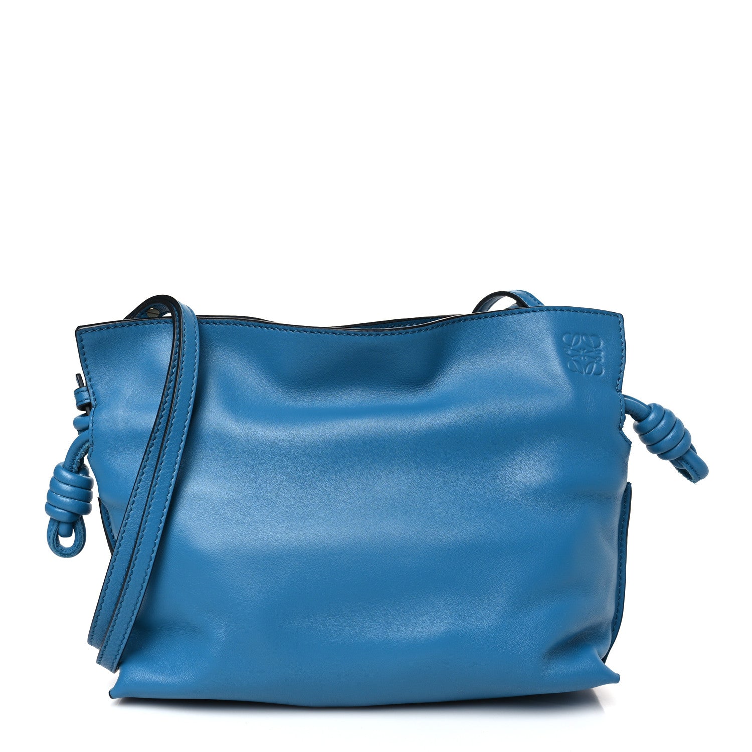 Loewe Calfskin Mini Flamenco Knot Bag Blue 1 of 8