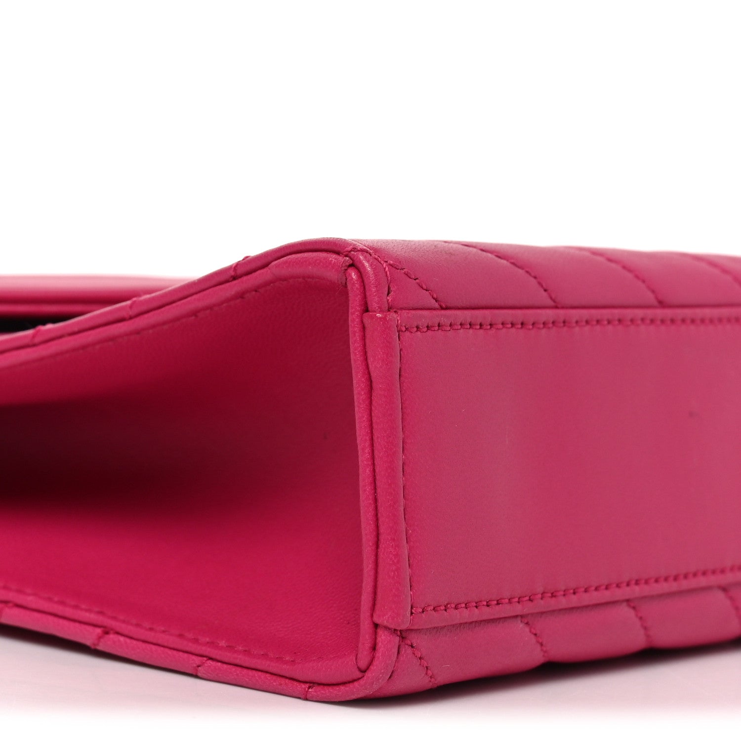 Saint Laurent Lambskin Matelasse Medium Monogram Satchel Fuchsia