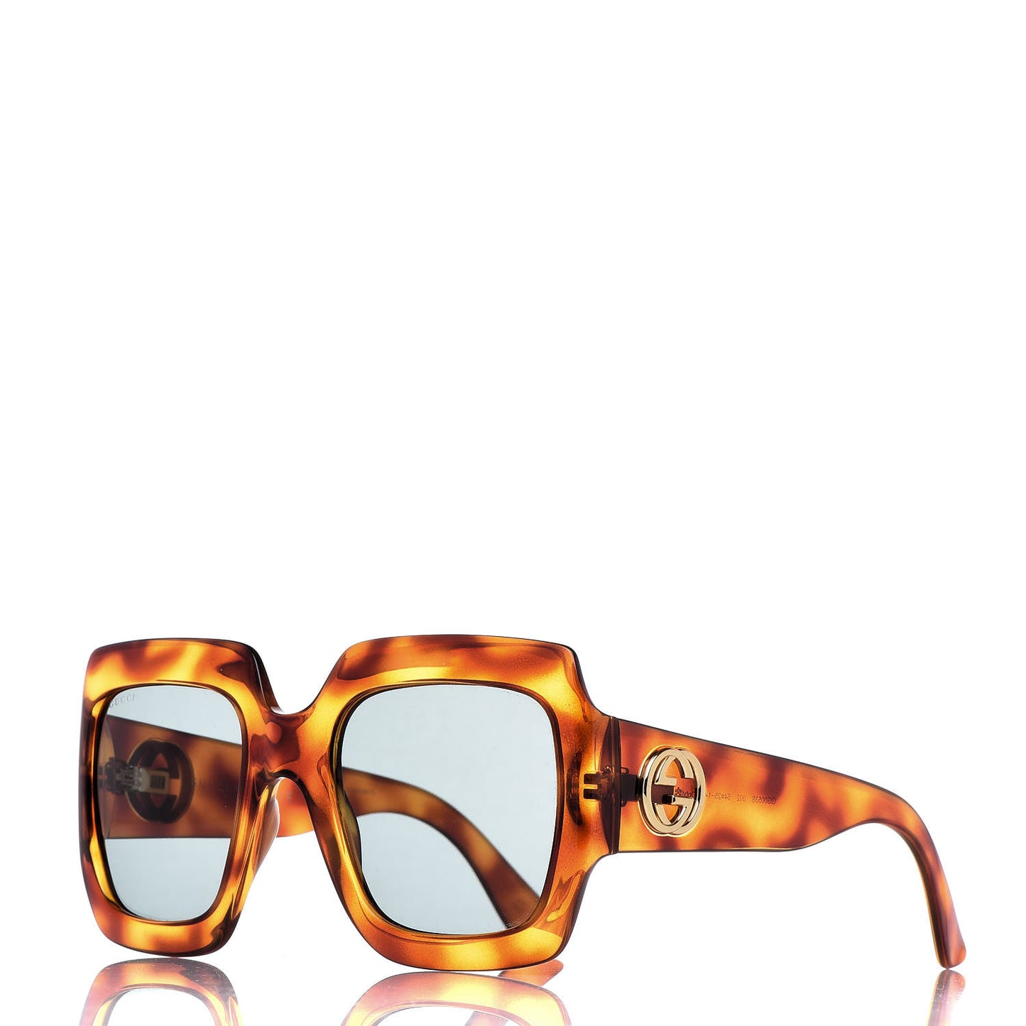 Acetate Square Frame Sunglasses GG0053S Havana