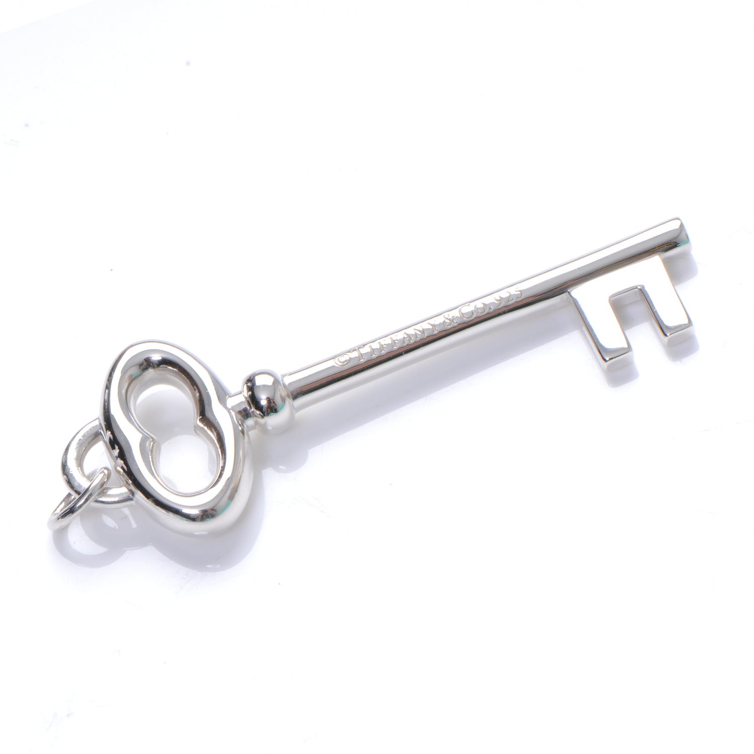 Tiffany Sterling Silver Small Oval Key Pendant 1 of 5