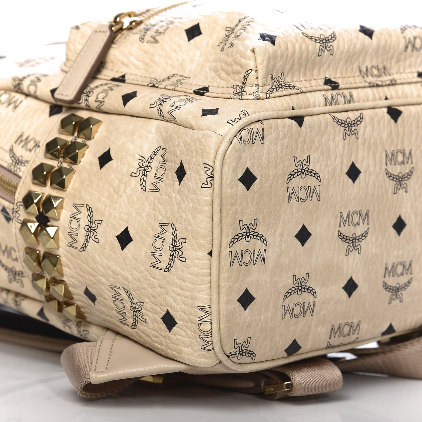 Visetos Small Side Stud Stark Backpack Beige