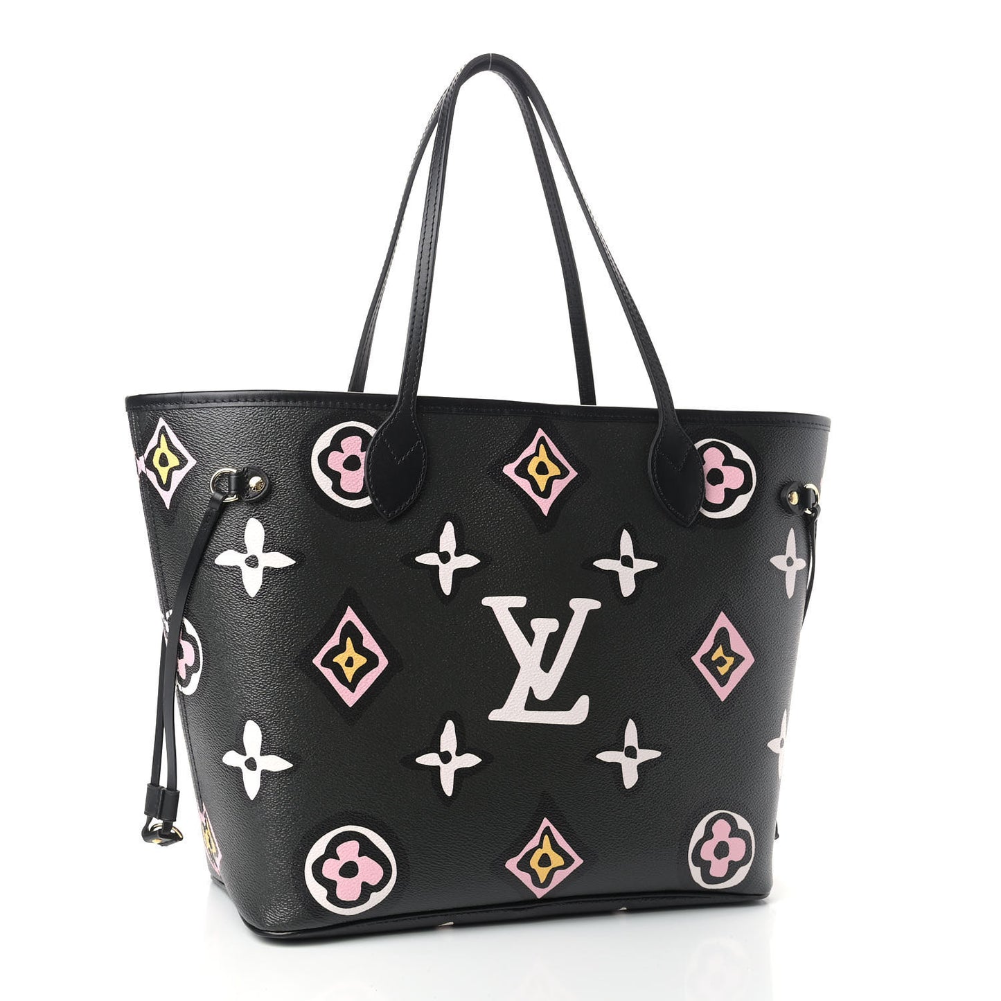 Monogram Giant Wild At Heart Neverfull MM Black