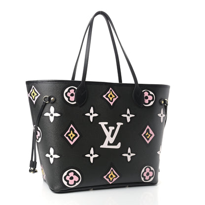 Louis Vuitton Monogram Giant Wild At Heart Neverfull MM Black 3 of 8