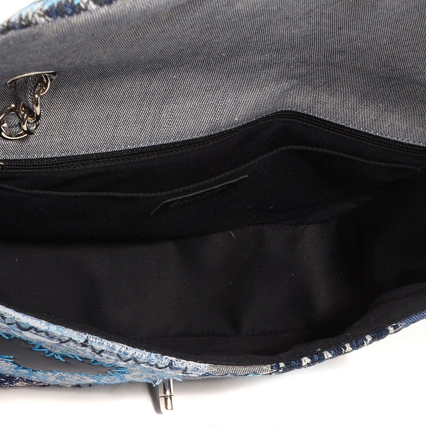 Patchwork Jumbo Single Flap Blue