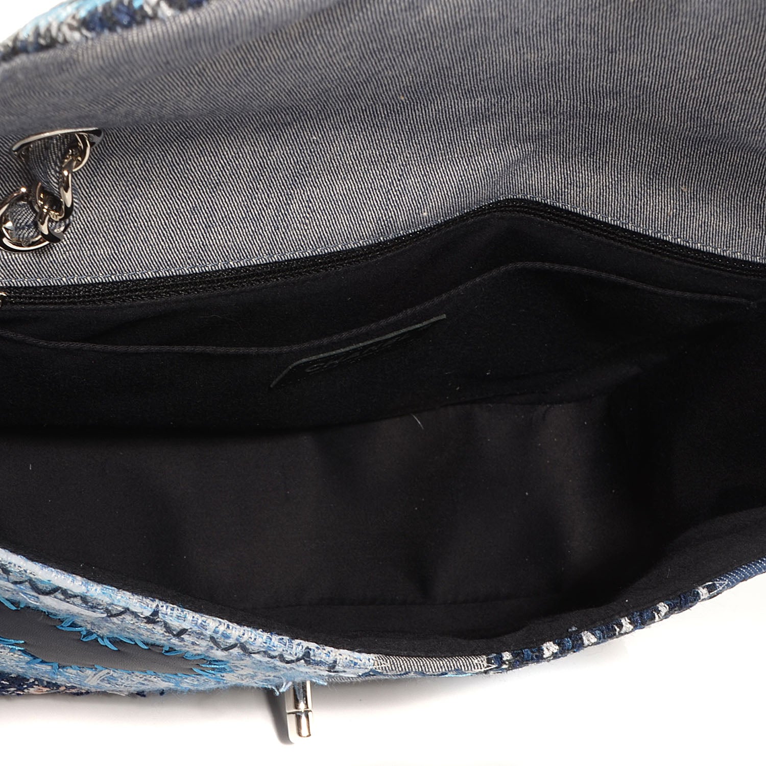 Chanel Patchwork Jumbo Single Flap Blue 6 of 9