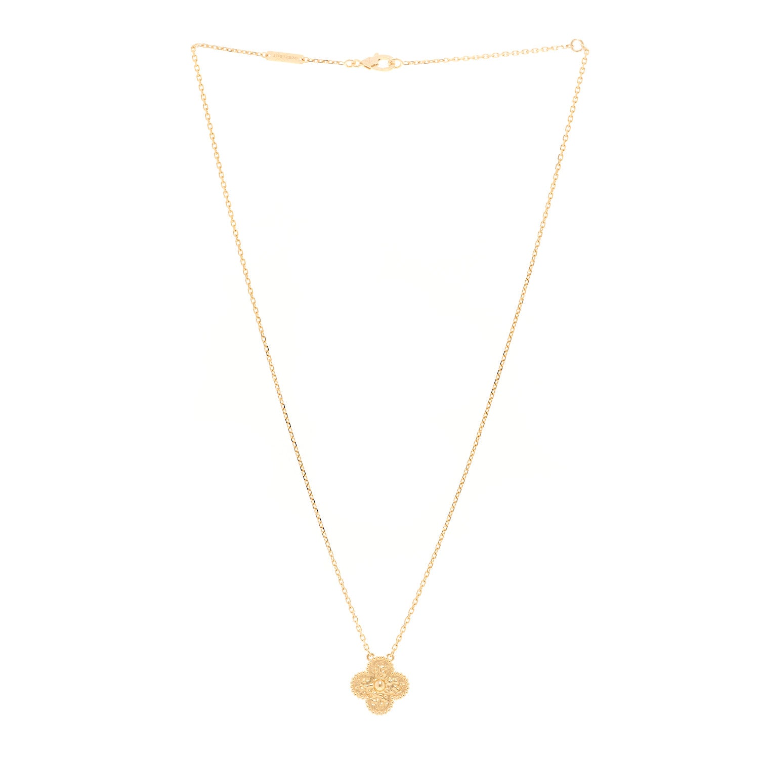 Van Cleef & Arpels 18K Yellow Gold Vintage Alhambra Pendant Necklace 3 of 5