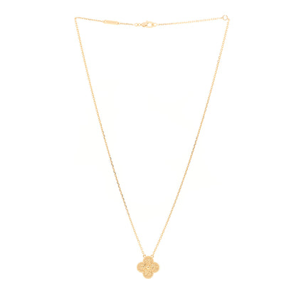 Van Cleef & Arpels 18K Yellow Gold Vintage Alhambra Pendant Necklace 3 of 5