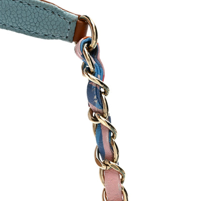 Chanel Grained Calfskin Quilted Small Cuba Top Handle Flap Blue 12 of 13