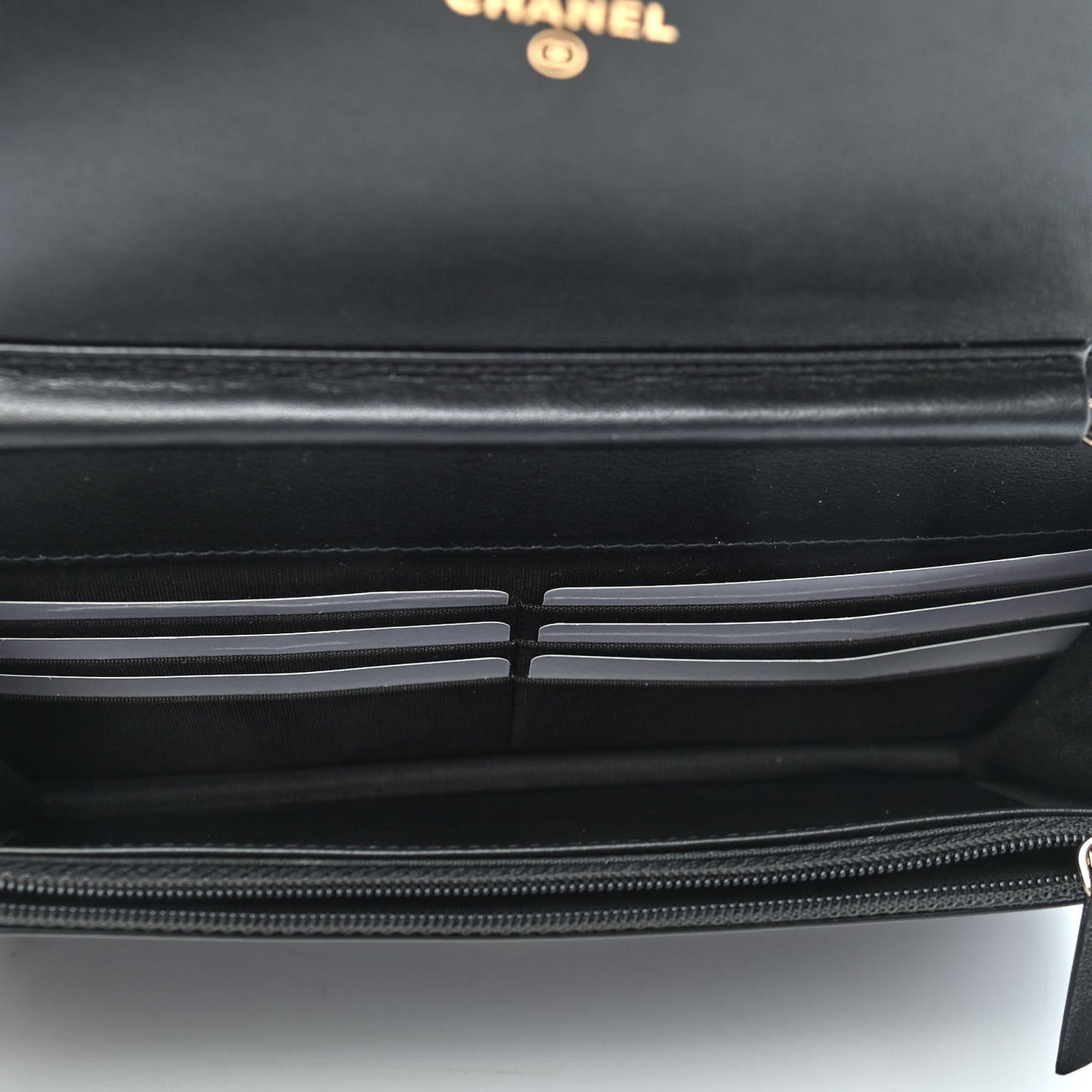 Caviar Quilted Vintage Mademoiselle Wallet On Chain WOC Black