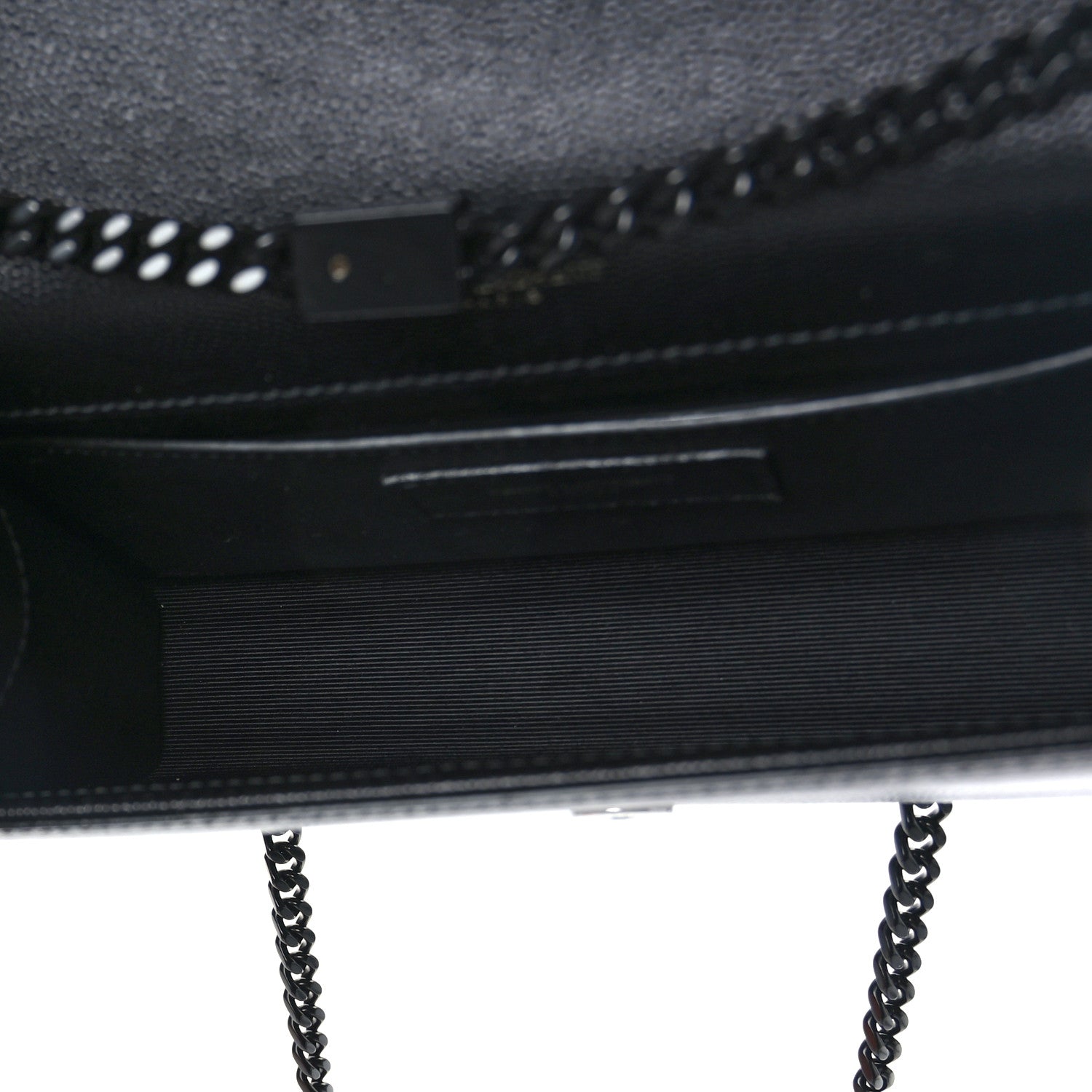 Saint Laurent Grain De Poudre Small Monogram Monochrome Kate Satchel Black 5 of 8
