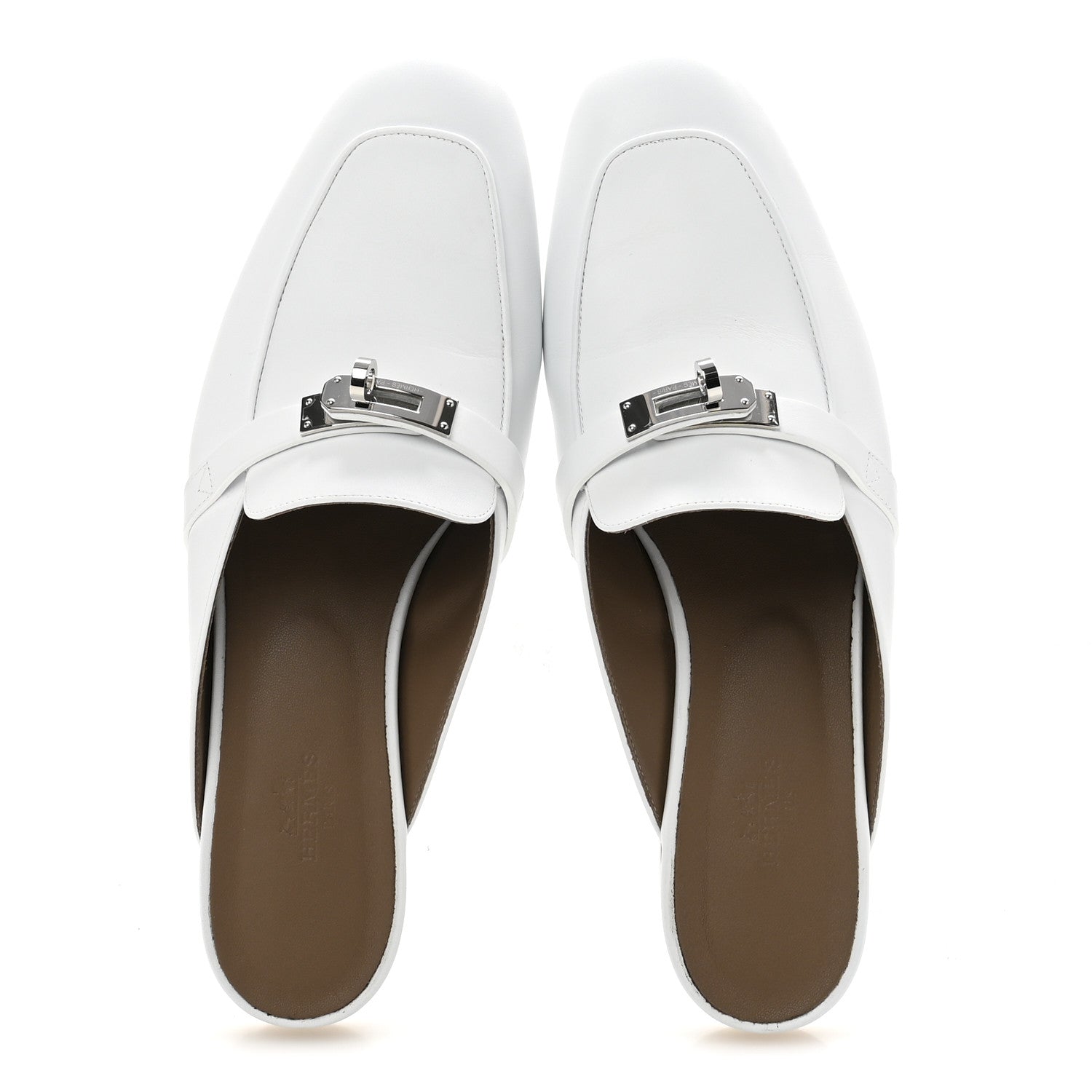 Hermes Calfskin Oz Mules 39.5 White 2 of 12
