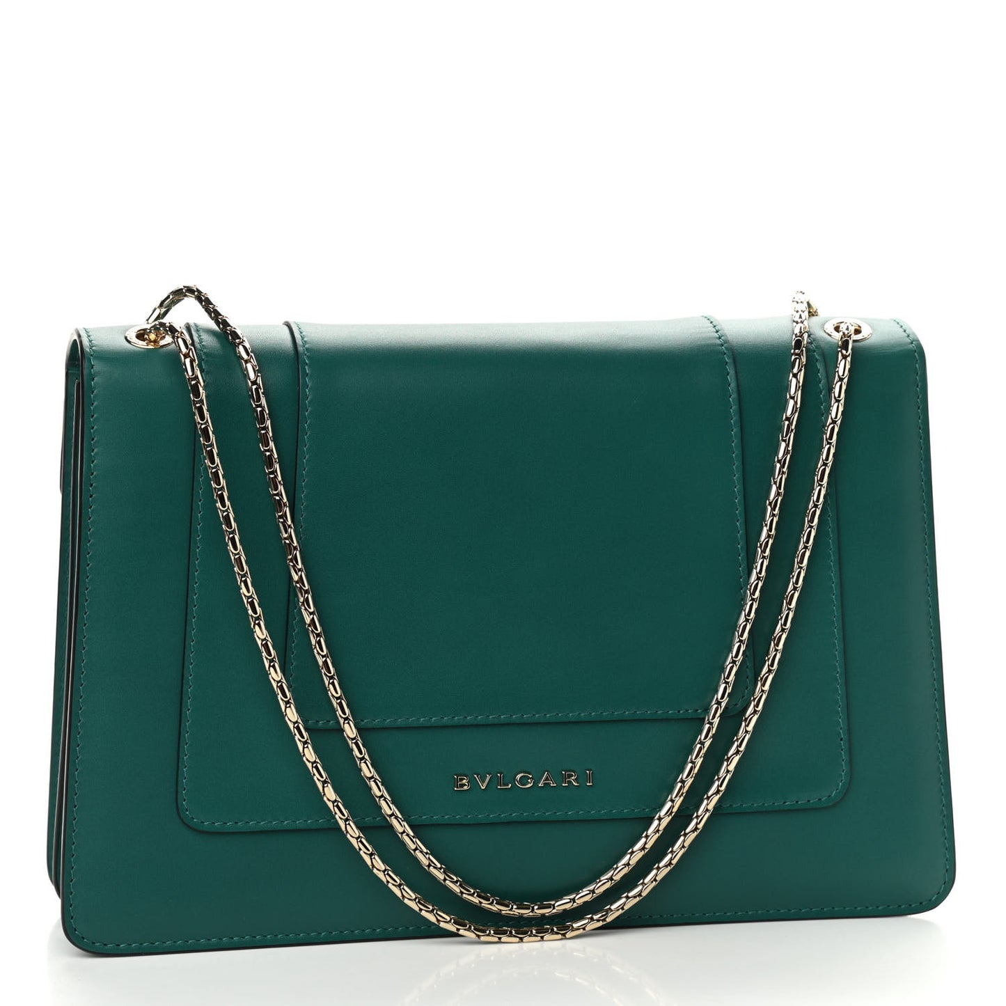 Calfskin Serpenti Forever Shoulder Bag Emerald Green