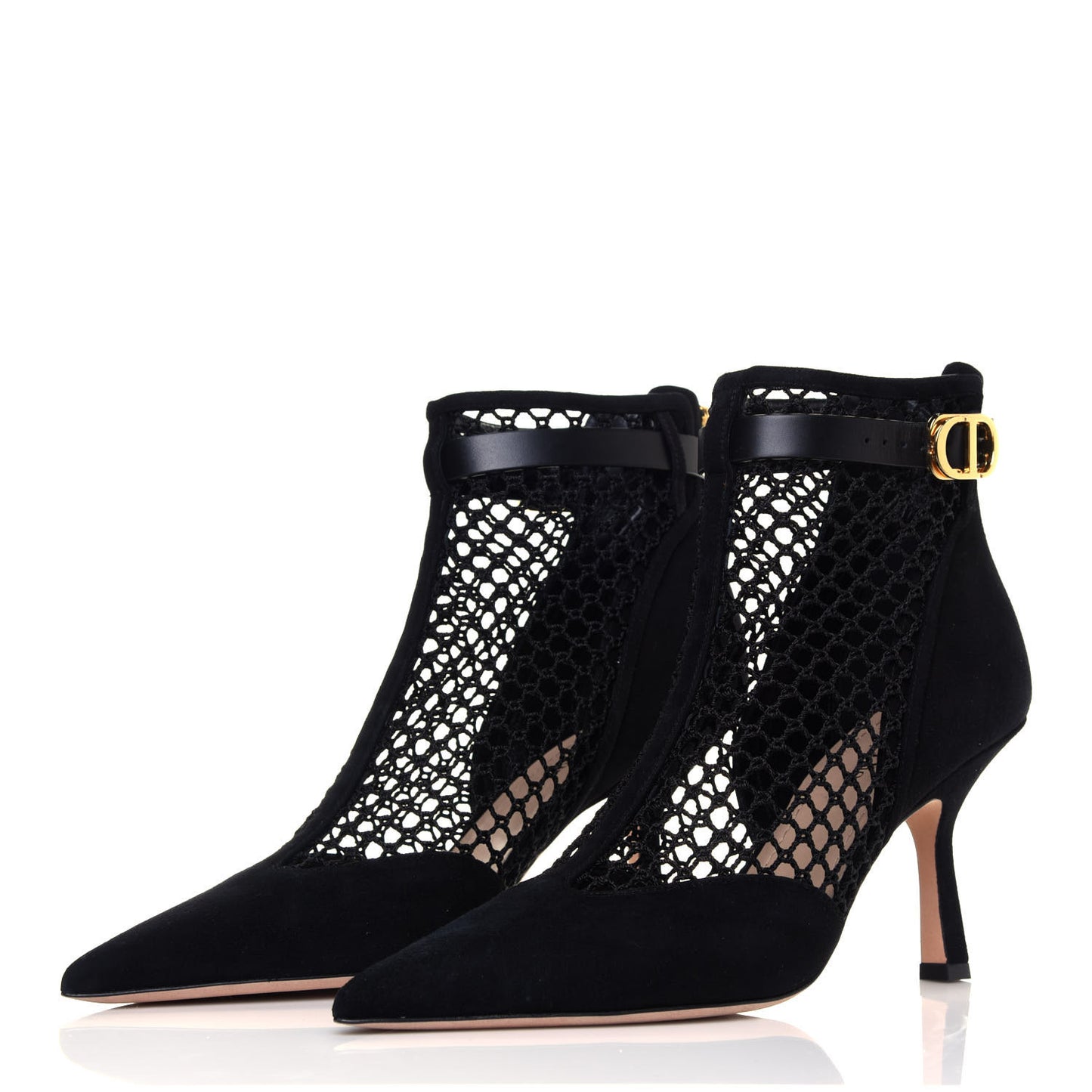 Suede Resille Dior-I Short Boots 41 Black