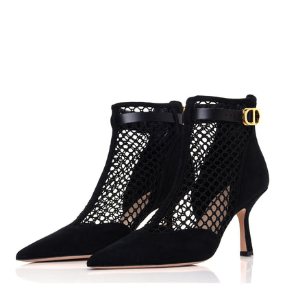 Christian Dior Suede Resille Dior-I Short Boots 41 Black 3 of 8