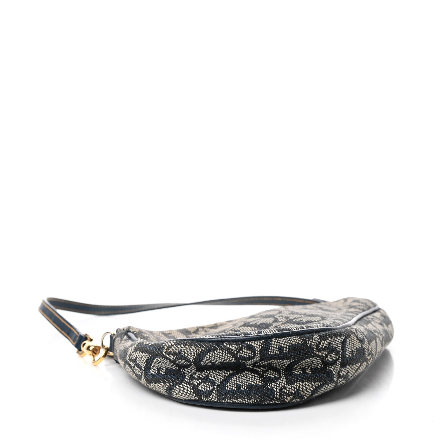 Christian Dior Monogram Mini Saddle Pochette Navy 3 of 4