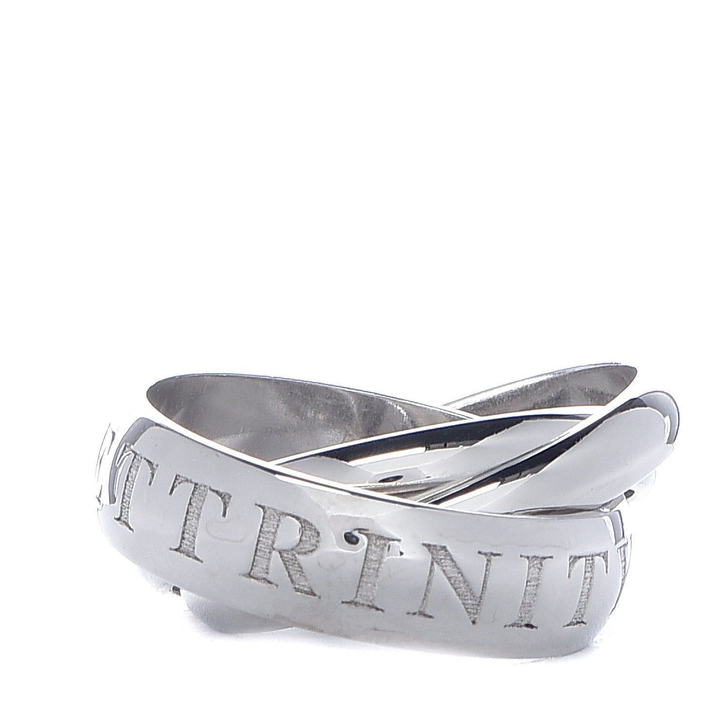 18K White Gold 98 Xmas Limited Trinity Ring 48 4.5