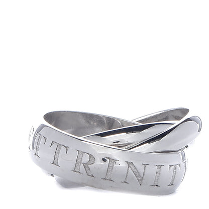 Cartier 18K White Gold 98 Xmas Limited Trinity Ring 48 4.5 1 of 4
