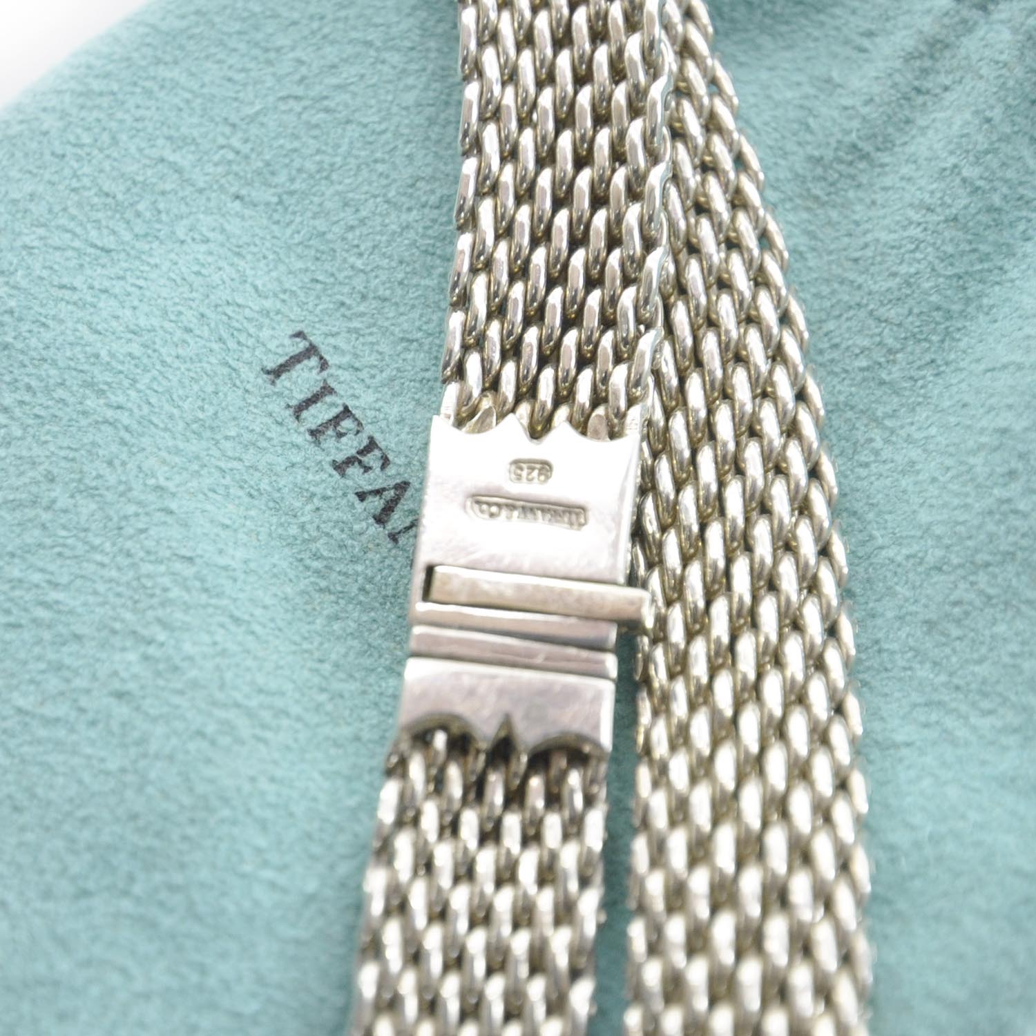 Tiffany Sterling Silver Somerset Mesh Necklace 5 of 5