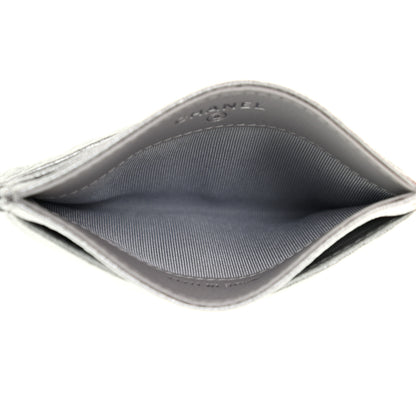 Chanel Metallic Lambskin Quilted Card Holder Silver 5 of 8
