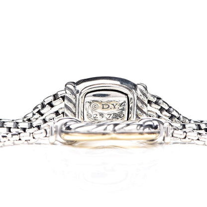 David Yurman Sterling Silver 18K Yellow Gold Cable Collectibles Heart Station Bracelet 4 of 4