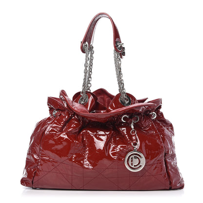 Christian Dior Patent Cannage Medium Le Trente Tote Red 1 of 10