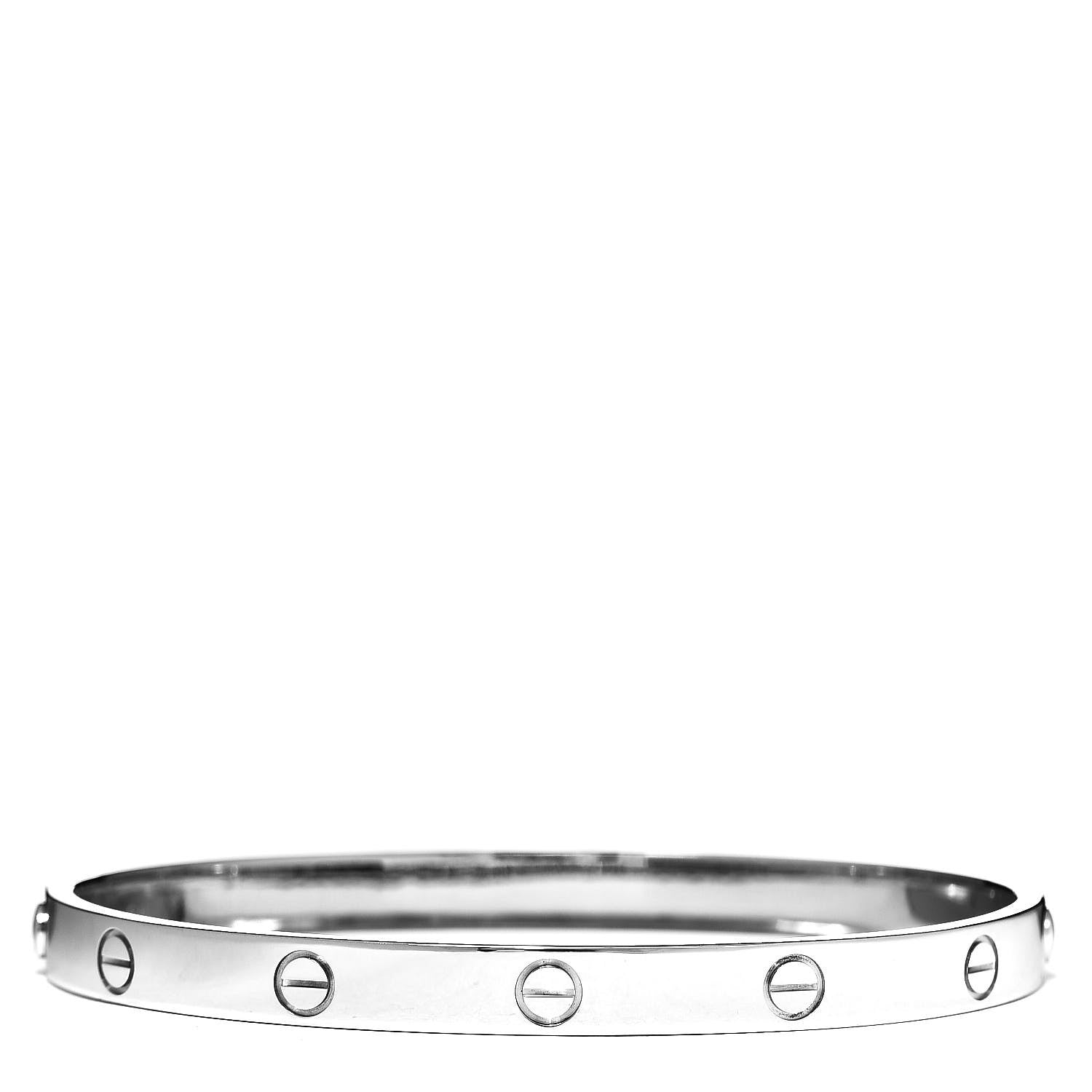 Cartier 18K White Gold LOVE Bracelet 19 3 of 5