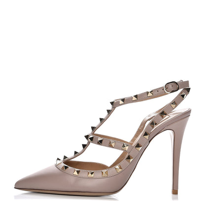 Valentino Garavani Nappa Rockstud Ankle Strap Pumps 40 Poudre 1 of 10