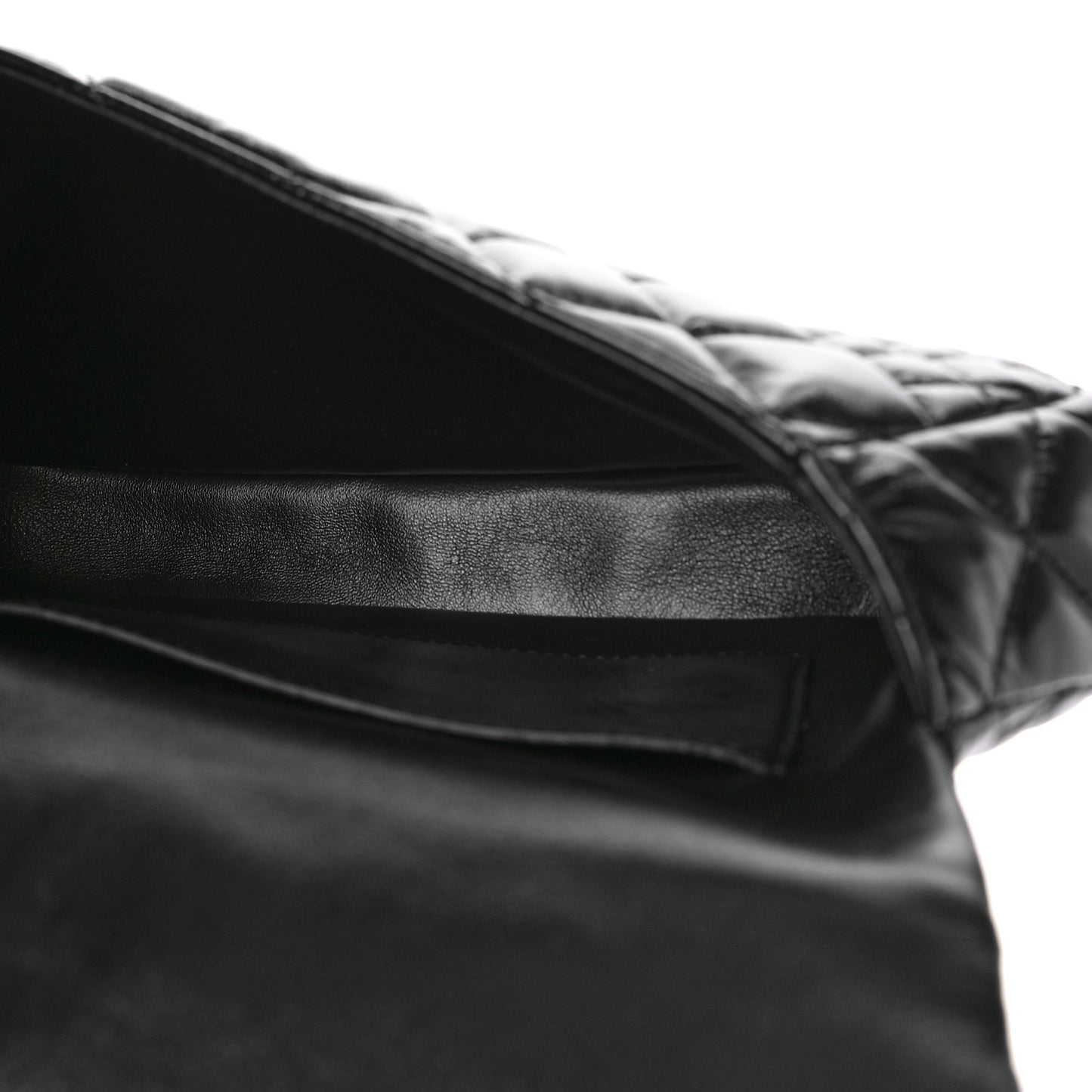 Calfskin Quilted Greca Goddess Shoulder Bag Black