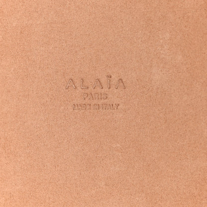 Alaia Calfskin Grommet Bucket Bag Taupe 6 of 9