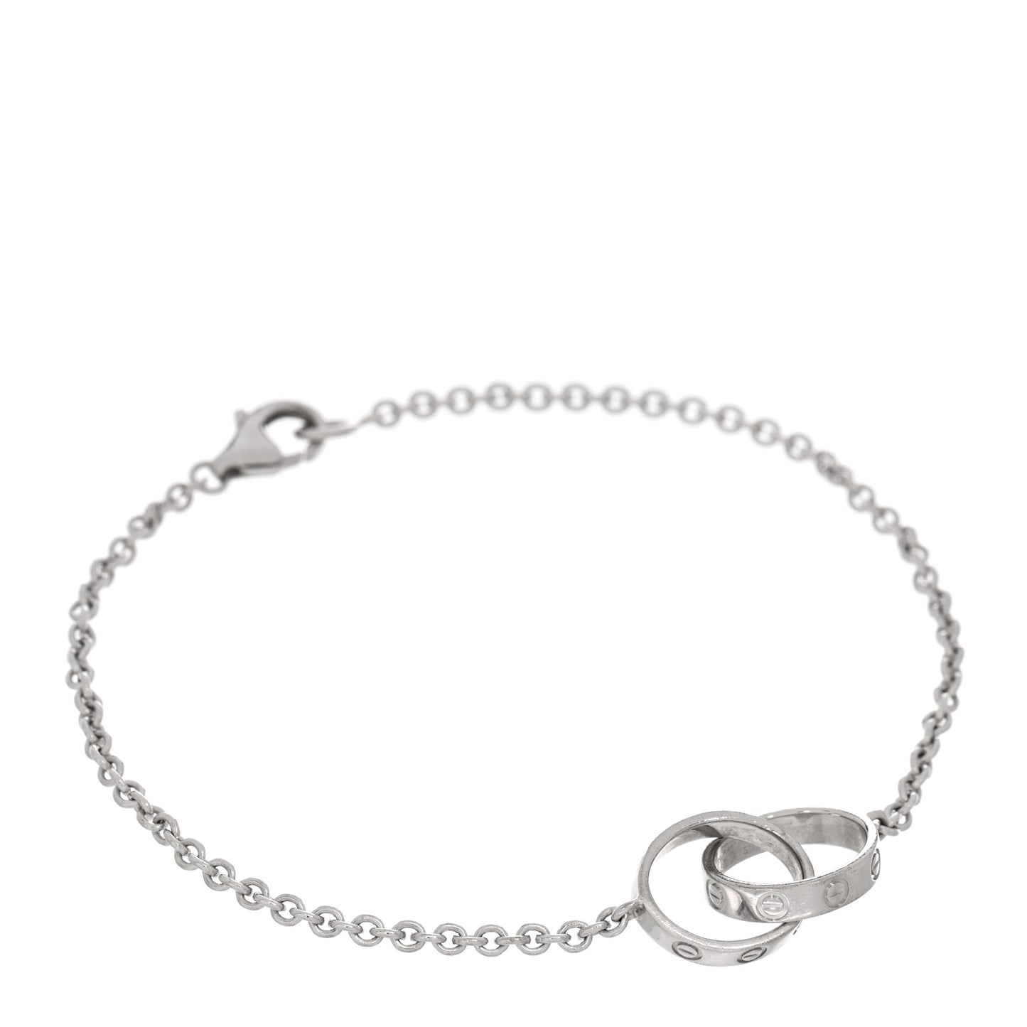 18K White Gold Interlocking LOVE Bracelet