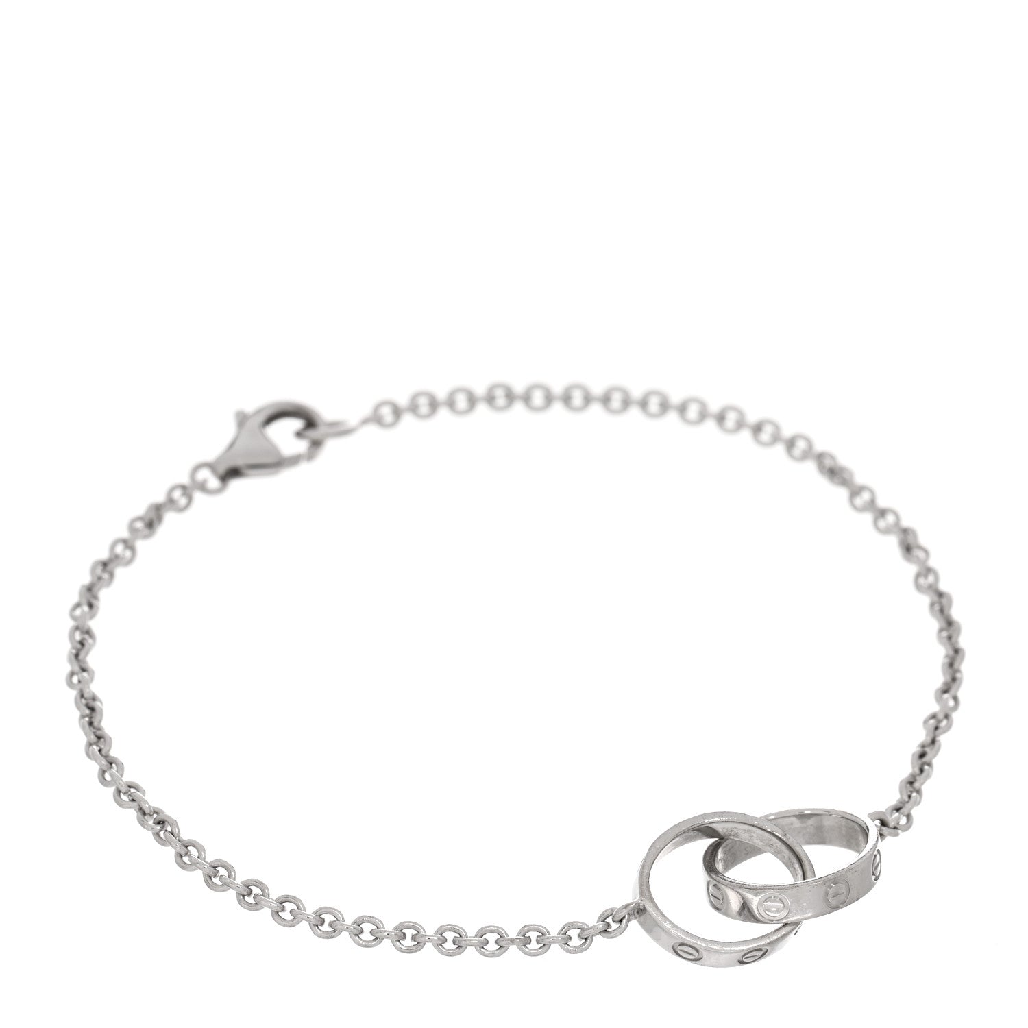 Cartier 18K White Gold Interlocking LOVE Bracelet 1 of 4