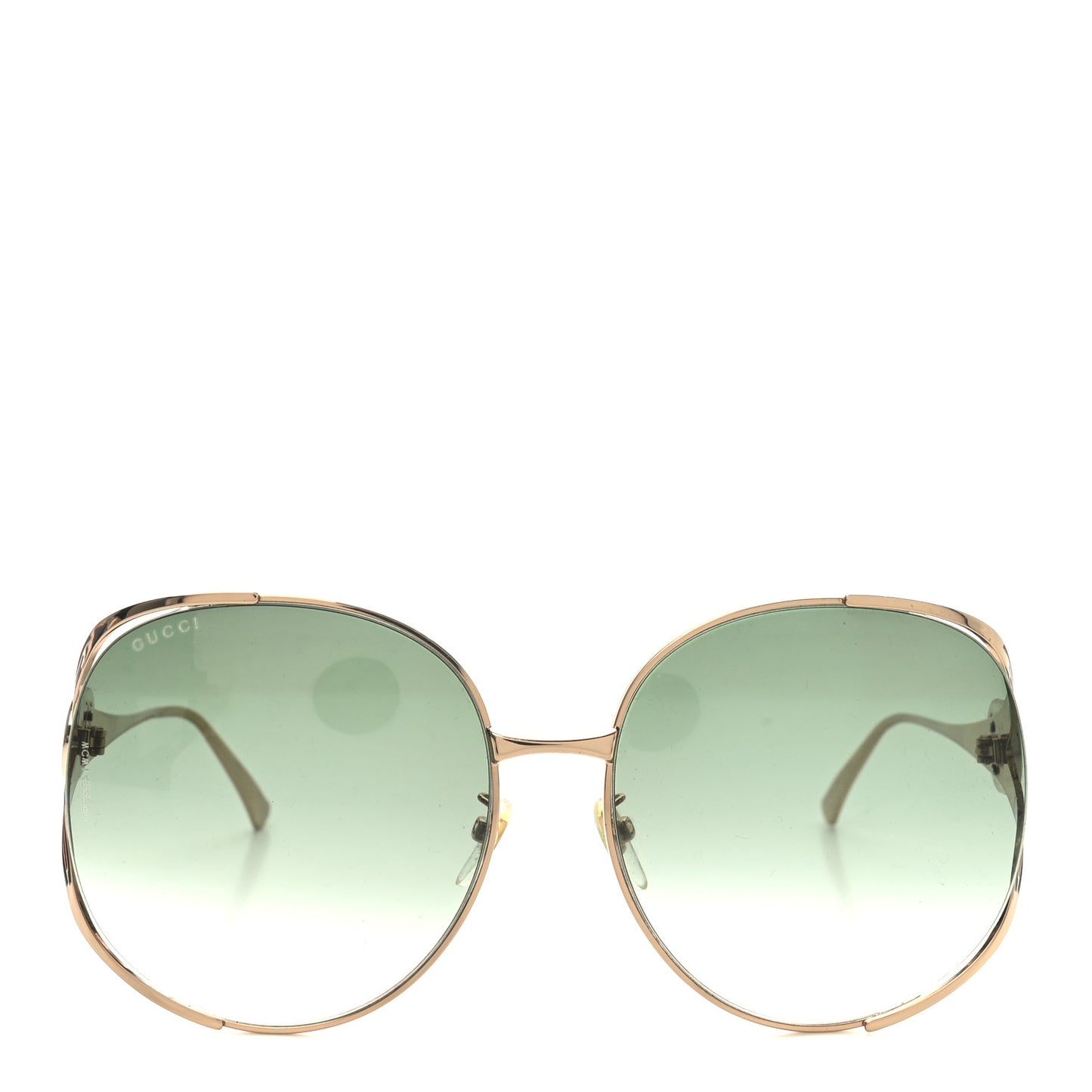 Metal Oversized Round Frame GG0225S Sunglasses Gold