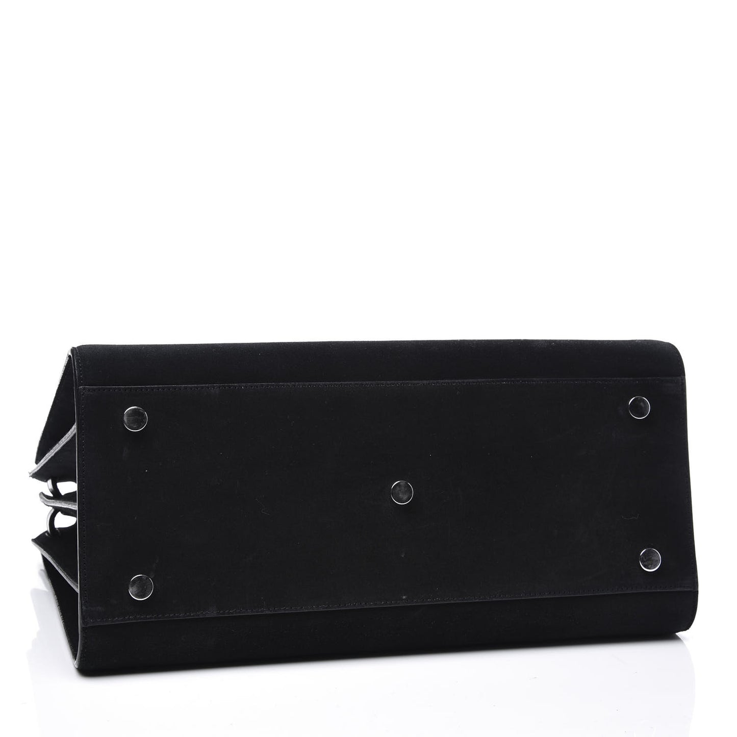 Suede Crocodile Embossed Small Sac De Jour Black