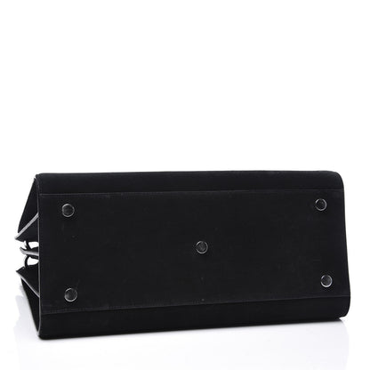 Saint Laurent Suede Crocodile Embossed Small Sac De Jour Black 4 of 15