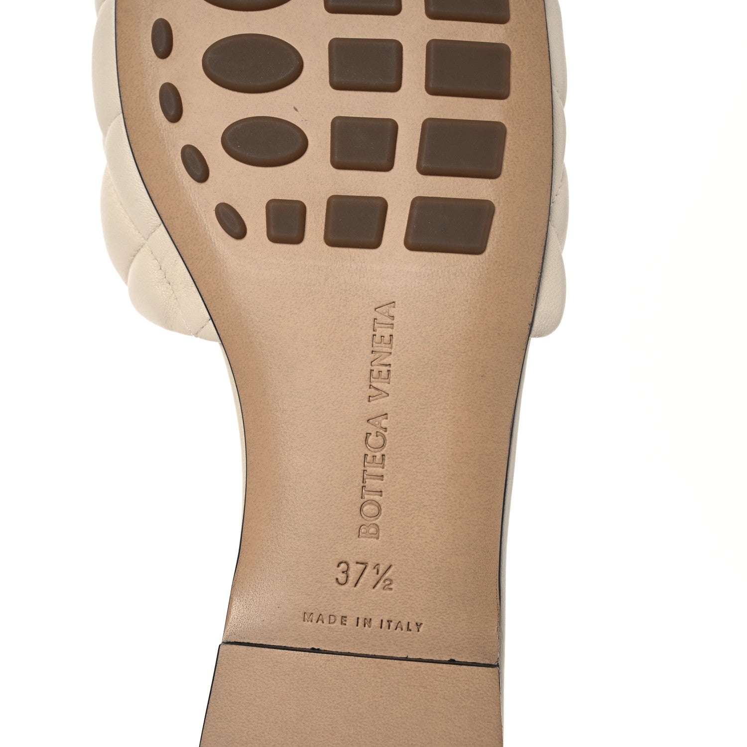 Bottega Veneta Nappa Maxi Intrecciato Lido Flat Sandals 37.5 Wax 7 of 11