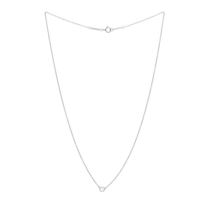 Tiffany Platinum Diamond .12ct Elsa Peretti Diamonds by the Yard Pendant Necklace 3 of 4