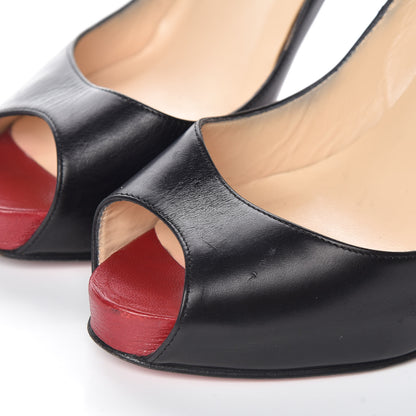 Christian Louboutin Kid Very Prive 120 Pumps 37 Black Red 11 of 12