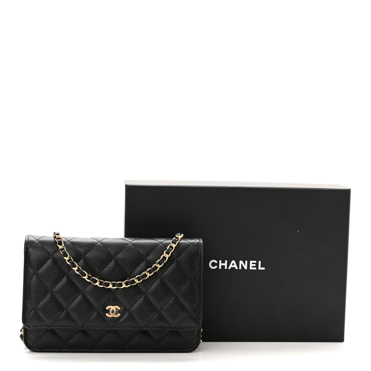 Chanel Caviar Quilted Wallet On Chain WOC Black 12 of 12
