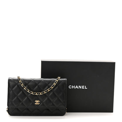 Chanel Caviar Quilted Wallet On Chain WOC Black 12 of 12