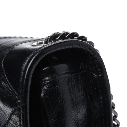 Saint Laurent Crinkled Calfskin Matelasse Monogram Niki Chain Wallet Black 32 of 33