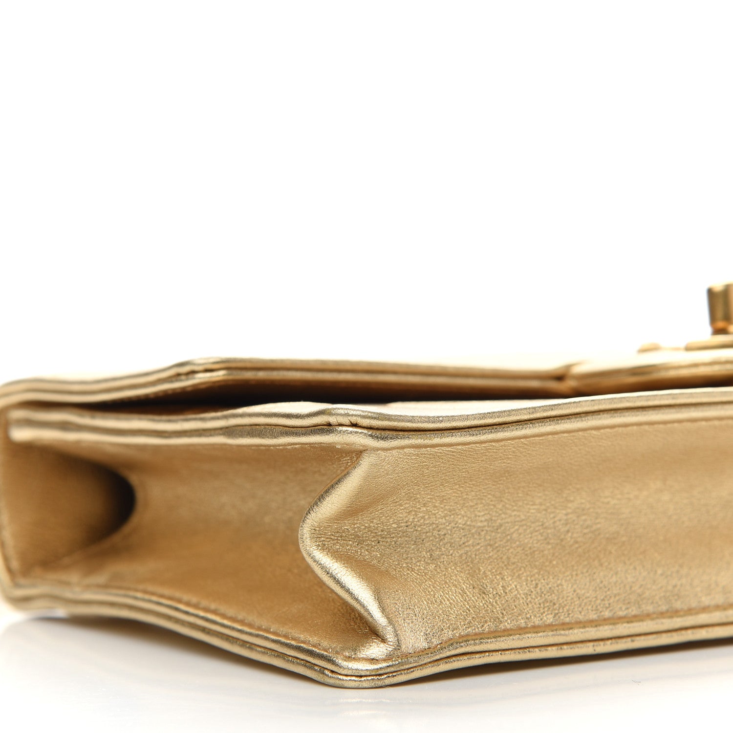Chanel Metallic Calfskin Cocallover Flap Gold 5 of 9
