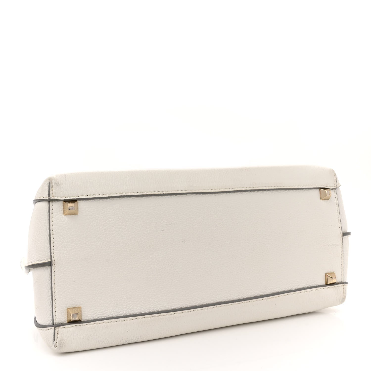 MCM Grained Calfskin Medium Milla Tote White 4 of 26