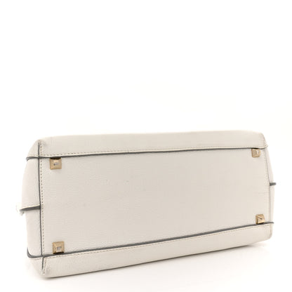 MCM Grained Calfskin Medium Milla Tote White 4 of 26