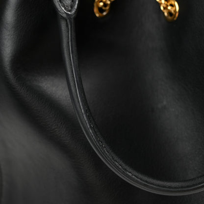 Fendi Vitello Grace King Karligraphy Chain Bucket Bag Black Bisquit 13 of 13