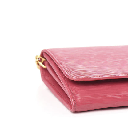Prada Vitello Move Oro Chain Wallet Peonia 8 of 10