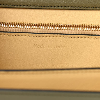 Celine Goatskin Classic Box Medium Flap Bag Army Green 7 of 15