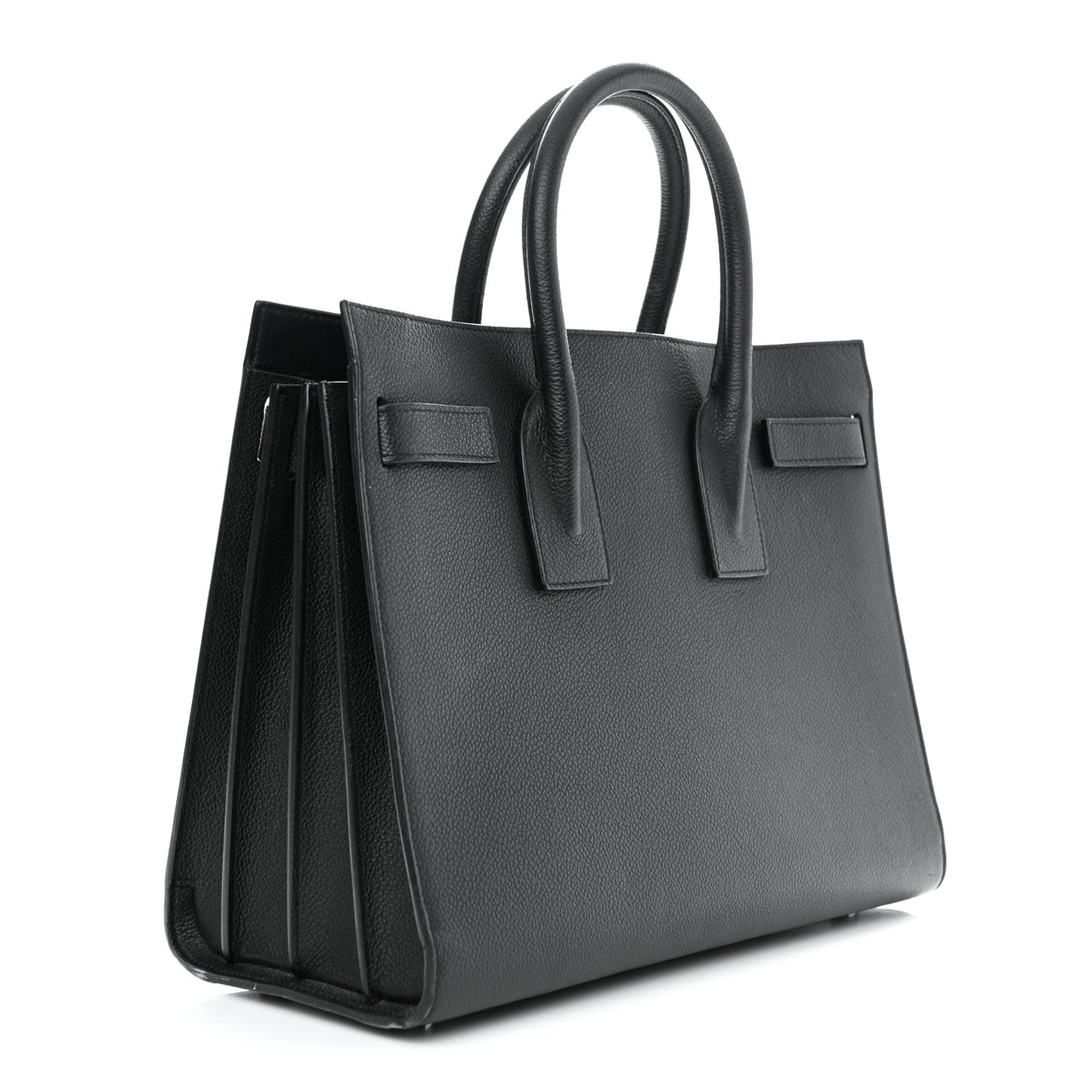 Grained Calfskin Small Sac De Jour Black