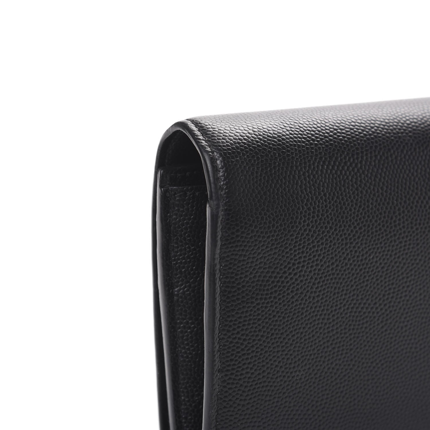 Saint Laurent Grain De Poudre Classic Monogram Cassandre Wallet Black 7 of 8
